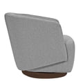 thumbnail image 3 of MINCETA Accent Chair,Modern Swivel Chairs for Living Room and Bedroom Reading with Wood Base,Performance Fabric in Gray, 3 of 5