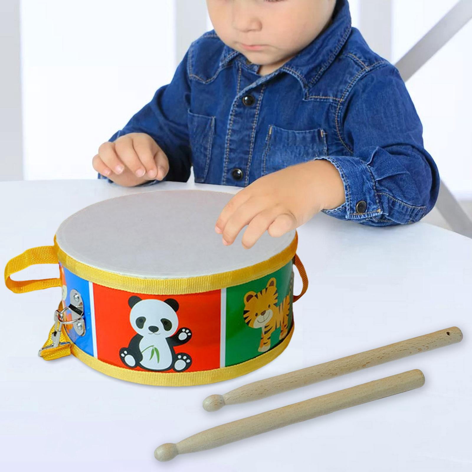 Snare Drum Percussion Instrument Music Drums 8 Inch Wooden Craftsmanship for Kids Beginners Musical Education