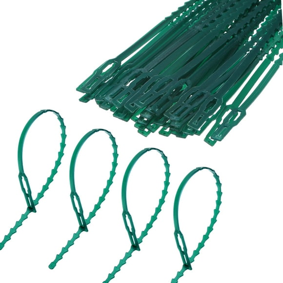 Uxcell 300-Pack Plant Twist Ties 9 Inch Plastic Twist Ties Adjustable Garden Plant Ties for Indoor/Outdoor Dark Green