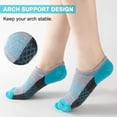 thumbnail image 2 of COOPLUS No Show Socks for Women Non Slip Cushioned Low Cut Invisible Athletic Socks for Running Sneakers 6 Pairs, 2 of 7