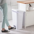thumbnail image 3 of Sterilite 45L Step-On Wastebasket-White, 3 of 8