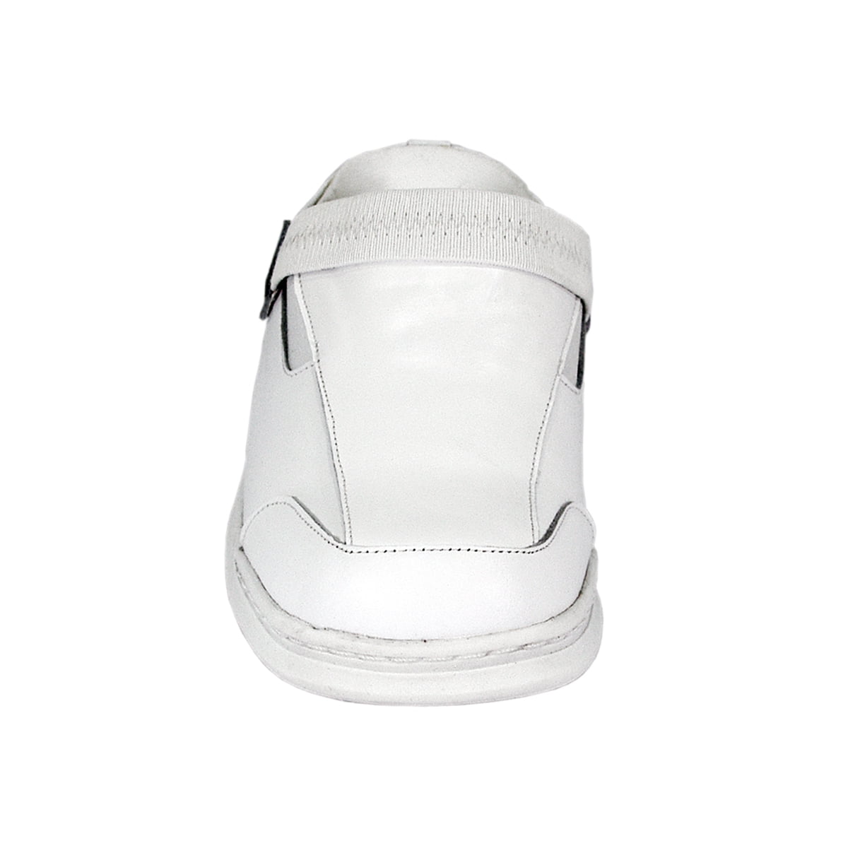 24 HOUR COMFORT Clara Wide Width Professional Sleek Clog WHITE 7