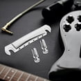 thumbnail image 3 of Guitar Bridge Part Replacement Saddle Tailpiece Acoustic Tuner Clip Pins Silver, 3 of 8