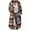 Khaki, variant on Women's Plaid Shacket Jacket, Long Wool Coat, Trendy Trench Coats, Casual Long Sleeve Overcoat Button Lapel Collar Peacoat Women 2025 Fall Winter Outfits(Brown,XXL)