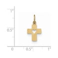 thumbnail image 2 of 14k Yellow Gold Polished Cross with Heart Pendant, 2 of 3