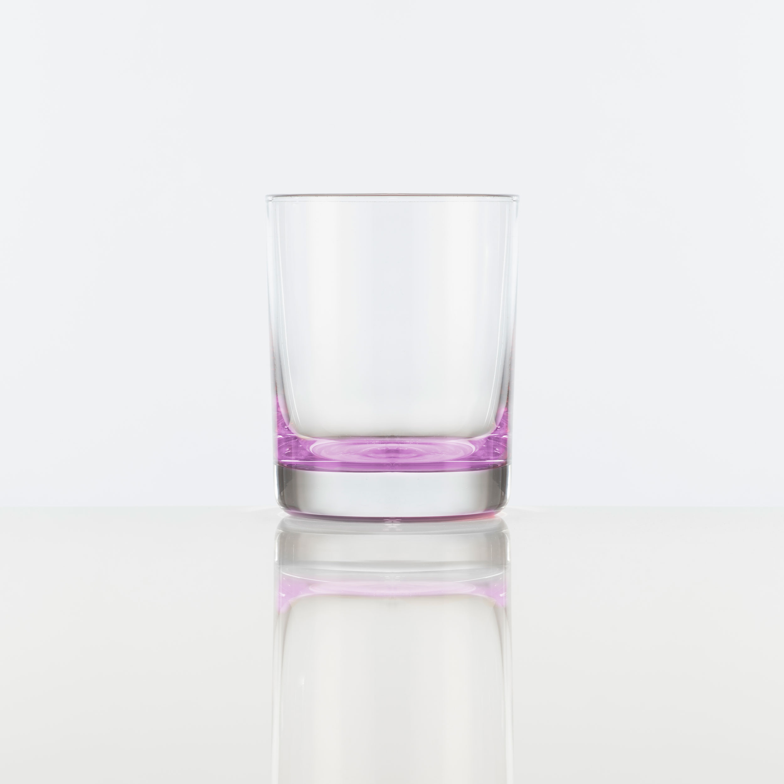 Large Rocks Clear Multi Colored Base Drinking Glass for Water