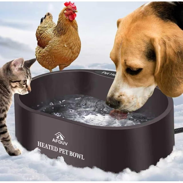 Cuenco de agua caliente AFDUV 3.7L para perros y gatos al aire libre