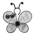 thumbnail image 2 of Diadema y gafas con antena de abeja y alas de abeja, novedad para juego de rol, cosplay de Halloween Gris, 2 of 8