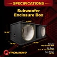 thumbnail image 3 of QPower Dual 12 Inch Horn Ported Subwoofer Box Enclosure, 5/8 Inch MDF, Black Carpet, 3 of 7