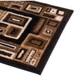 thumbnail image 7 of Handcraft Rugs-Modern Contemporary Brand New Area Rugs-Abstract Carpet with Frame/Boxy/Cube Pattern-Shed free Chocolate Brown/Black/Ivory/Beige 8x10 feet, 7 of 7