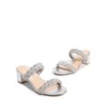 thumbnail image 3 of Sandalia DREAM PAIRS Plateada con Tira Trenzada y Tacón Cuadrado 5.5 para Mujer, 3 of 6