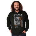 thumbnail image 5 of Urban Streetwear Savage Butterfly Unisex Plus Fleece Graphic Hoodie Brisco Brands 5X, 5 of 6