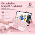 thumbnail image 2 of Wireless Keyboard Cover with Trackpad & Mouse for Lenovo Idea Tab Pro 12.7 Inch 2025,Pink, 2 of 7