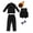 Type a Black Coat 4-Piece Set, variant on Kkkded Kids Teen Boys Formal Suits 4 Piece Fleece Slim Fit Dresswear Suit Set Boys Suits Teen Boy Tuxedo Set Suits for Boys 5-16T