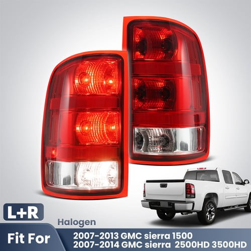 Pair Left Right For 2007-2014 GMC Sierra 1500 2500HD 3500HD Tail Lights Lamps