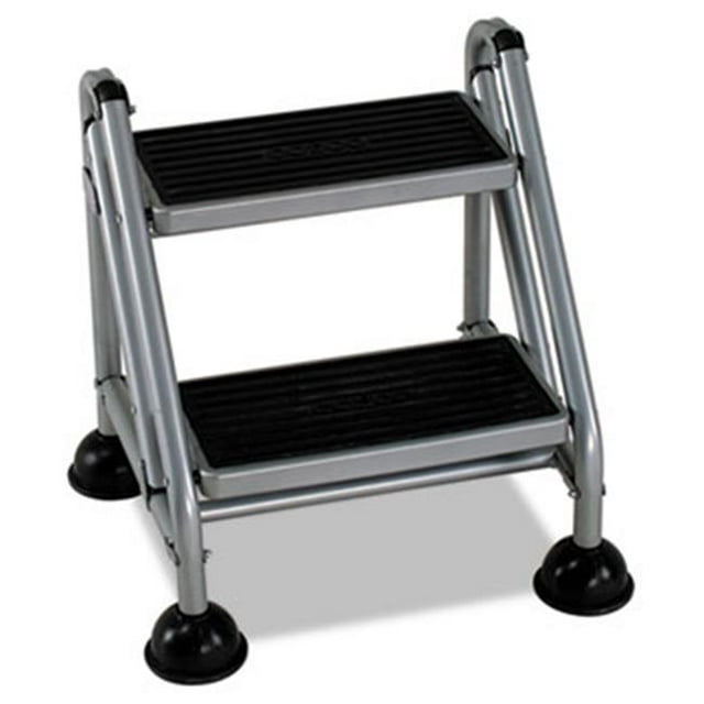 Tabouret Roulant Commercial, Marchepied 2 Marches, 19 7/10, Platine/noir