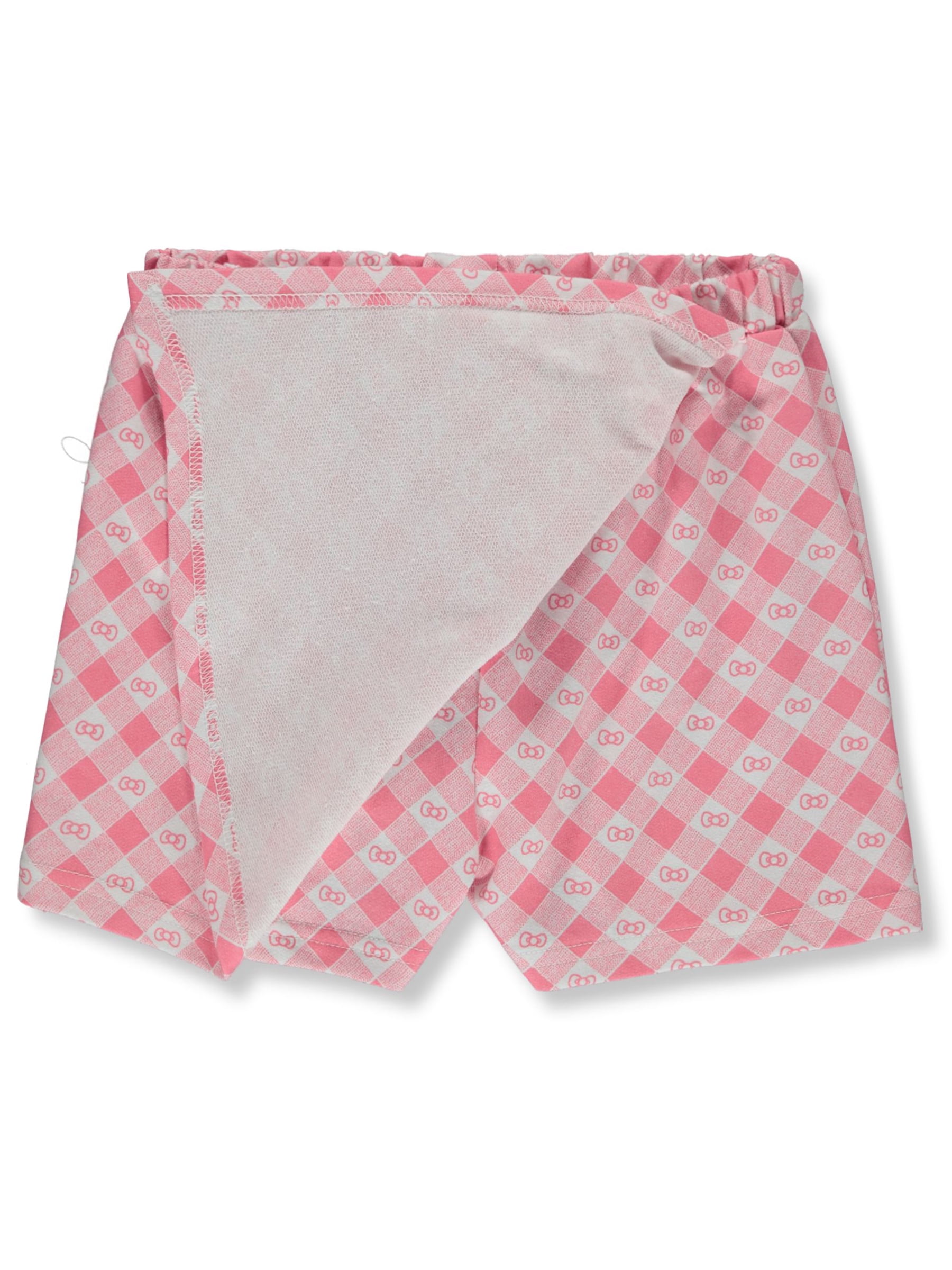 Hello Kitty Girls' 2-Piece Gem Polo Shirt Skorts Set Outfit Color: white/multi Size: 8 - 10
