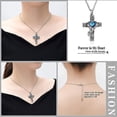 thumbnail image 3 of Crystal Cremation Jewelry Cross Urn Necklaces for Ashes for Women for Men, Retro Cross Keepsake Urn Memorial Necklace, 3 of 6