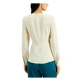 thumbnail image 2 of ALFANI Womens Ivory Long Sleeve V Neck Wear To Work Blouse XL, 2 of 2