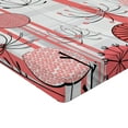 thumbnail image 2 of Ambesonne Floral Fitted Sheet, Modern Abstract Botanical, Twin XL Size, Coral Charcoal Grey, 2 of 3