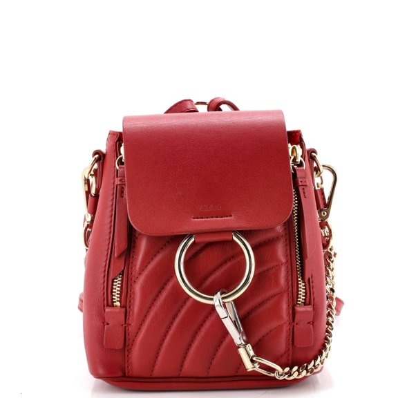 Pre-Owned Faye Backpack Quilted Leather Mini By Rebag
