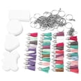 thumbnail image 3 of Juego De Llaveros De Bricolaje, Llaveros En Blanco Práctico Multifuncional Múltiples Colores Apariencia Exquisita Para Llaveros De Bricolaje Para Regalos De Bricolaje ANGGREK Otros, 3 of 5