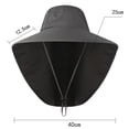 thumbnail image 3 of LEEYNEER Chapeau de Soleil à Grand Bord avec Rabat de Cou UPF 50+ Randonnée Safari Pêche pour Hommes et Femmes, 3 of 6