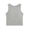 thumbnail image 4 of Lixiuxyad Summer Womens Tank Tops 2025 Summer Sleeveless Tank Tops Ribbed High Neck Racerback Slim Fitted Color Block Casual Shirts(Silver M), 4 of 4