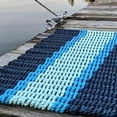 thumbnail image 3 of Wicked Good Doormats, Outdoor Door Mats, Marine-Grade Rope Front Door Mats Handwoven in Maine, Nautical Rope Doormat, Lobster Rope Doormat, Navy, Light Blue, Seafoam, 24" x 36", 3 of 6