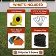 thumbnail image 4 of Pogo Crossover Junior Inflatable Bounce House Toddler Rainbow Jumper with Blower, 4 of 8