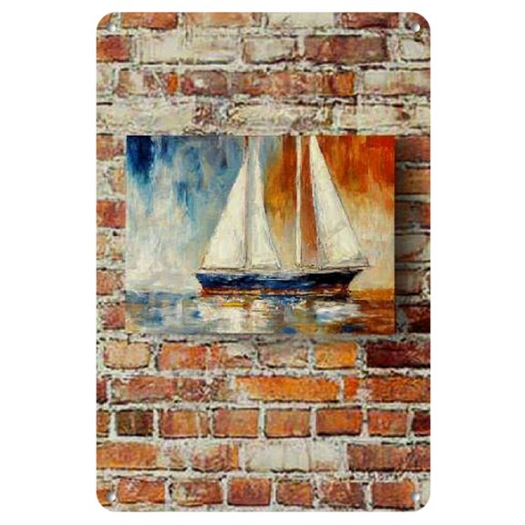 Janusz Kik'S 'Journe Chaude Painting, 8x12 inches - Frameless Artwork for Home Decor