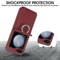 thumbnail image 4 of TECH CIRCLE for Motorola Razr Plus/Moto Razr 40 ultra 2023 Case,Premium PU Leather Card Slot Ring Holder Back Cover All-Round Protection Phone Case for Motorola Razr Plus/Moto Razr 40 ultra,Winered, 4 of 7