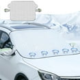 thumbnail image 1 of VBXOAE Car Windshield Sun Shield Snow Cloth,Windshield Cover with Side Mirror Cover,Waterproof,Sunscreen,Sedan Model,Silver, 1 of 6