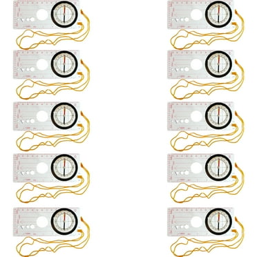 Compass Orienteering or Map Compass. Pack of 10