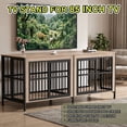 thumbnail image 2 of TIME RAY 88 Inch Dog Crate Furniture for Large Dog,Wood Dog Kennel Furniture Indoor with Removable Divider,Dog Cage Furniture as TV Stand,White, 2 of 8