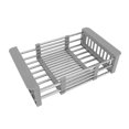 thumbnail image 2 of Onever Adjustable Sink Dish Drying Rack Kitchen Organizer Stainless Steel Sink Drain Basket Vegetable Fruit Holder Storage Rack, 2 of 8