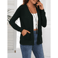 thumbnail image 3 of FIUFY Cardigan Button Down Shirts for Woman Long Sleeve Casual Lightweight Sweaters with Pockets, 3 of 6