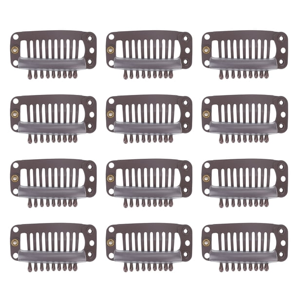 Hair Extension Clips, Stainless Steel Firmly Clamp Hair Wig Clips 9 Teeth 40pcs For Household ANGGREK Otros