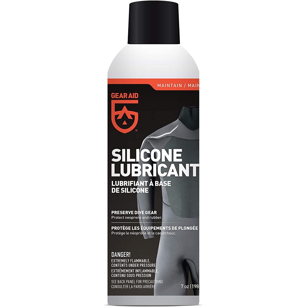 Silicone Lubricant Protectant Spray for Dive Equipment 7oz Clear