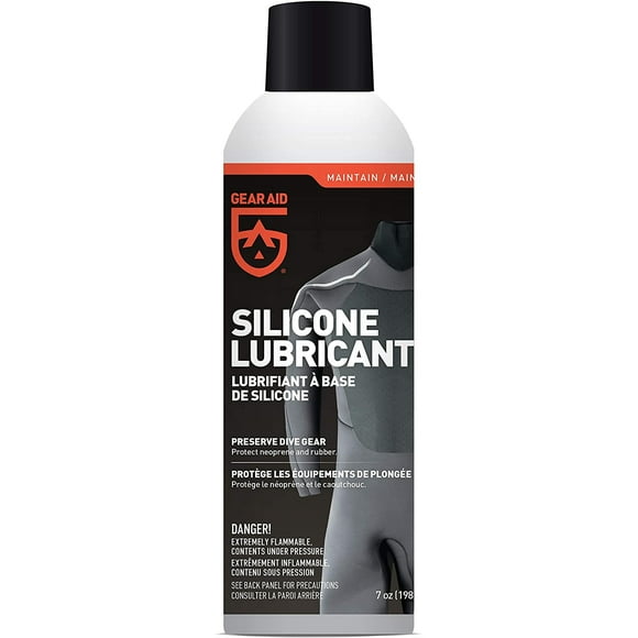 GEAR AID Silicone Lubricant Protectant Spray for Dive Equipment - 7oz Clear