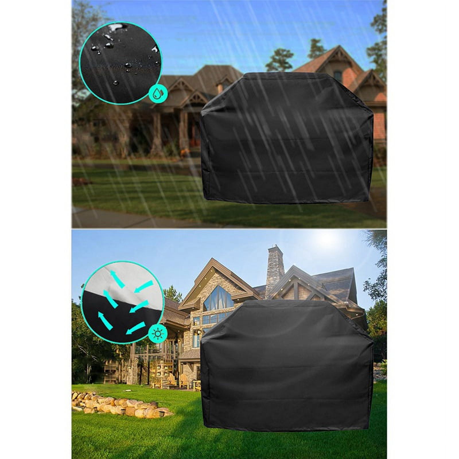 Fysho BBQ Cover Grill Cover Protection Dust-proof Rainproof UV & Water-Resistant - Square 57x46x24"(LxWxH)