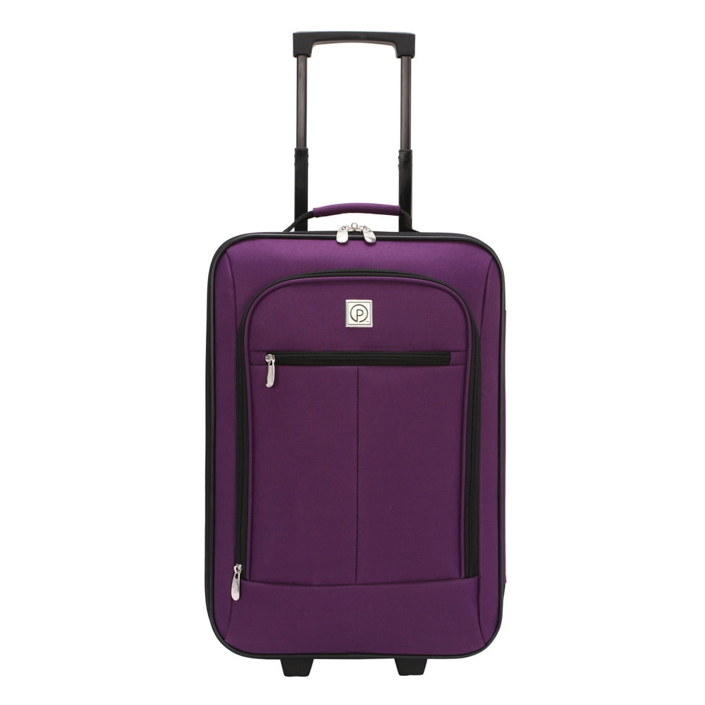 Protégé Protege Pilot Case 18" CarryOn Luggage, Purple,19.25" x 6.5