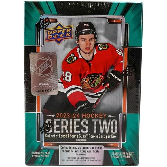 2023/24 Upper Deck Series 2 Hockey Blaster Box 4 Packs per Box, 12 Cards per Pack