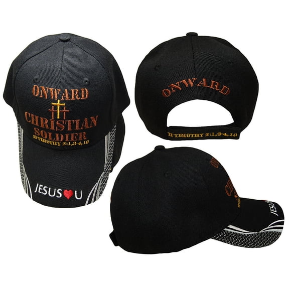 Onward Christian Soldier Jesus Christan Cap Hat (Cap830) Color Black T1