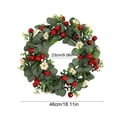 thumbnail image 3 of Artificial Christmas Wreath for Front Door 18 Inch Handmade Hanging Decor for Holiday Christmas Tree Fireplace Wall Window Indoor Outdoor Decoration, 3 of 6