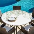 thumbnail image 6 of Eucalyptus Leaves Round Tablecloth, Fitted Table Cover with Elastic for 36"-44" Round Tables, Summer Country Leaves Natural Plants Table Cloth Outdoor Indoor Dinning Party Waterproof Tablecloths, 6 of 7