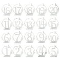 thumbnail image 1 of Unique Bargains Acrylic Number Table Sign Place Cards with Stands Silver Tone 120 for Wedding Events Parties Centerpieces, 1 of 5