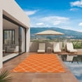 thumbnail image 3 of Orange Stripes Outdoor Rug for Patio/Deck/Porch, Non-Slip Large Area Rug 3 x 5 Ft, Simple Geometric Modern Monochrome Indoor Outdoor Rugs Washable Area Rugs, Reversible Camping Rug Carpet Runner, 3 of 8