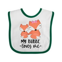 Inktastic Cute Kawaii Fox My Bubbe Loves Me Boys or Girls Baby Bib
