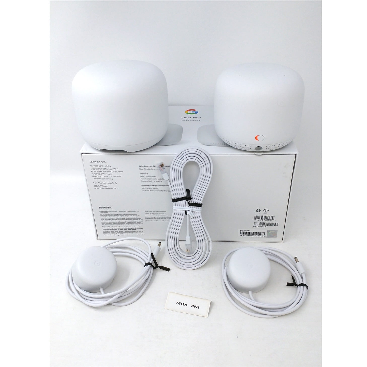 Open Box Google Nest Wifi Router H2D Point H2E GA00822-US